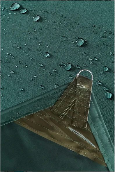 size ne lazım Üçgen Gölgelik Tente Su Geçirmez Oxford Kumaş 3 M X3 M X4.25 M Yeşll - Resim 2