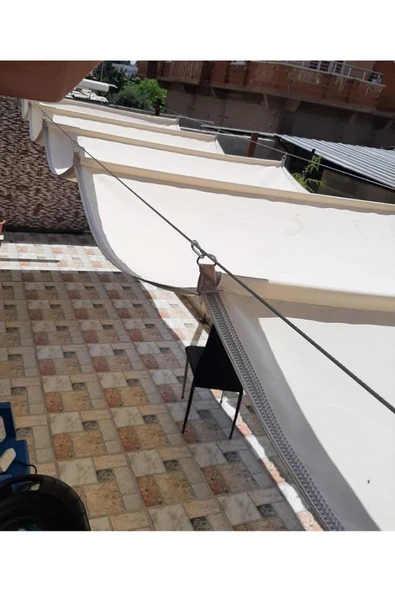 size ne lazım Teleskopik Açılıp-kapanabilir Gölgelik Tente Sistemi Krem Oxford Su Geçirmez 2m X 9m ürün görseli