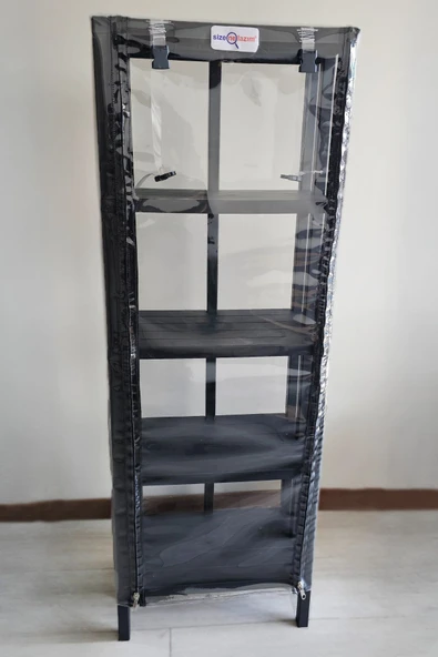 size ne lazım Portatif Balkon Bahçe Serası - Dekoratif Şeffaf Brandalı Raf - 3