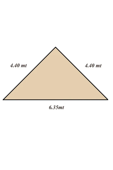 size ne lazım Su Geçirmez Üçgen Oxford Kumaş Yarasa Model Gölgelik 4.40x4.40x6.25m - 2