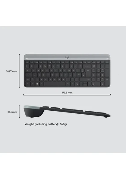 Logitech K580 Slim 920-010624 Siyah Q Kablosuz Klavye - 7