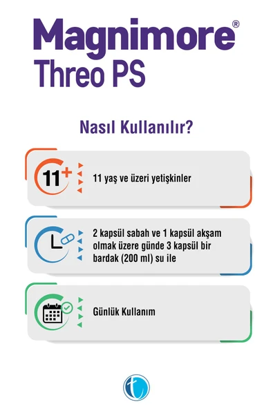 Magnimore Threo Ps Magnezyum 90 Bitkisel Kapsül L-treonat Fosfatidilserin - Resim 4