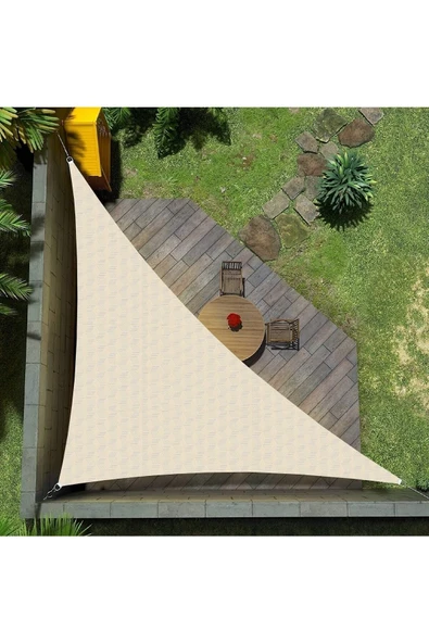 size ne lazım Sizenelazım Su Geçirmez Üçgen Gölgelik 3d Desenli Blackout Branda 3mtx3mtx4.25mt - 1
