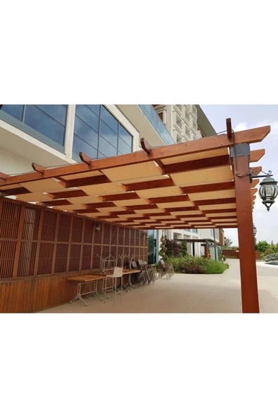 size ne lazım Krem Su Geçirmez Oxford Kumaş Dekoratif Gölgelik 0.5m X 5m - 1