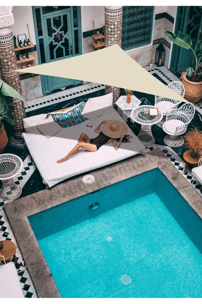 size ne lazım Üçgen Gölgelik Tente Su Geçirmez Oxford Kumaş 3mt X 3mt X 4.25mt Antrasit ürün görseli