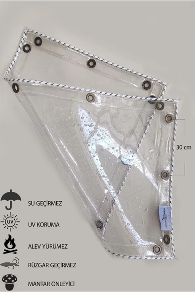 size ne lazım 240cm X 8m Su Geçirmez Şeffaf Branda Kış Bahçesi, Kamelya, Hobi Bahçesi, Balkon Brandası - 4