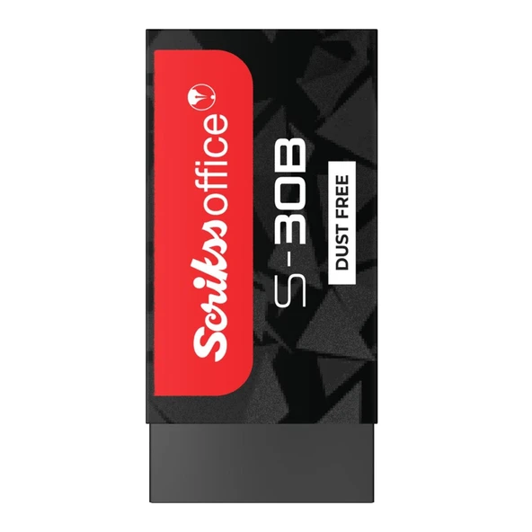 Scrikss Küçük Boy Siyah Silgi (S-30B) 30 Adet - 3