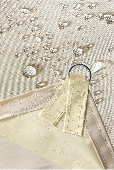 size ne lazım Üçgen Gölgelik Tente Su Geçirmez Oxford Kumaş 3mt X 3mt X 4.25mt Antrasit - Resim 2