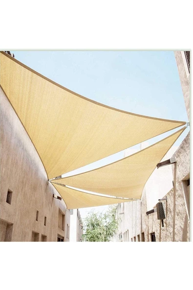 size ne lazım Su Geçirmez Üçgen Oxford Kumaş Yarasa Model Gölgelik 4.40x4.40x6.25m - 6