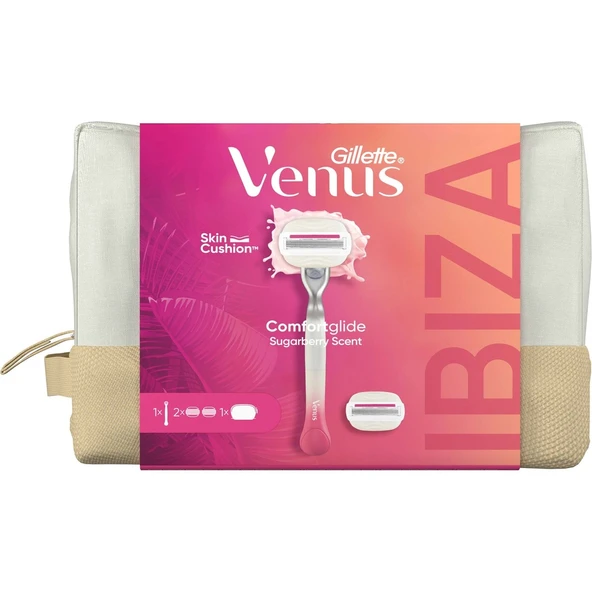 Gillette Venus Comfortglide Sugarberry + 2 Adet Yedek Başlık + Çanta 8700216534383 - 2