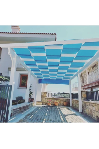 size ne lazım Mavi Su Geçirmez Oxford Kumaş Dekoratif Gölgelik 0.5m X 18m ürün görseli