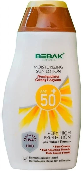 Bebak Nemlendirici Güneş Losyonu Spf50+ 200ml - 2