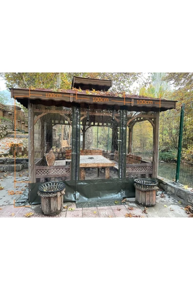 size ne lazım 250cm x 300cm Kapılı Şeffaf ve Renkli Hobi , Kış Bahçesi, Kamelya Alan Kapama Brandası Su Geçirmez - Resim 4