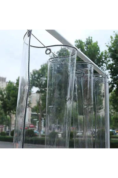 size ne lazım Sizenelazım Su Geçirmez Şeffaf Veranda Perdesi 0,80 Mm 2x5mt - Resim 3