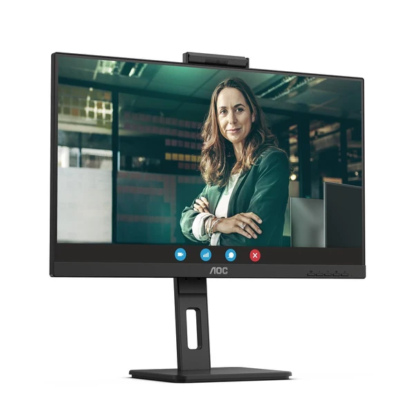 AOC 27" IPS Q27P3QW 4MS 75HZ HDMI-DP KURUMSAL PIVOT WEB KAMERALI MONİTÖR 2560X1440 - Resim 2