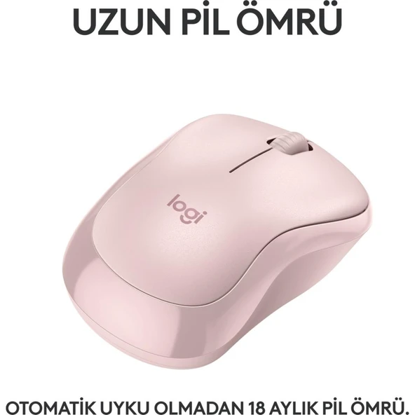 Logitech M240 Sessiz Bluetooth Mouse, Kablosuz, Kompakt, T - 4