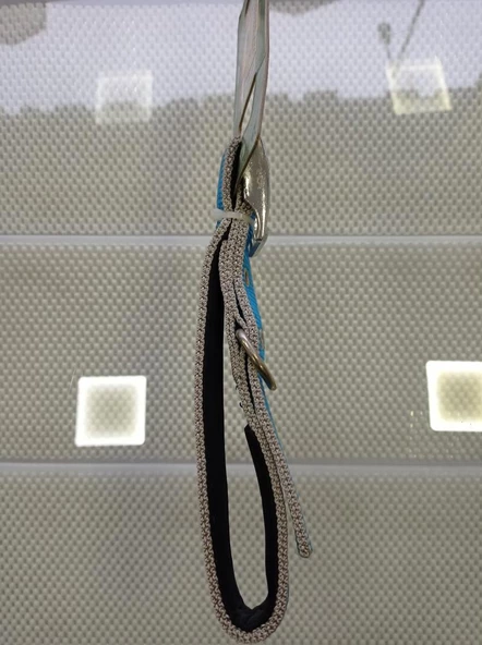 201624 Mavi Reflektörlü Yumuşak Doku Boyun Tasma  2.5x60 cm Boyun: Min:38 Max: 47 cm - 2