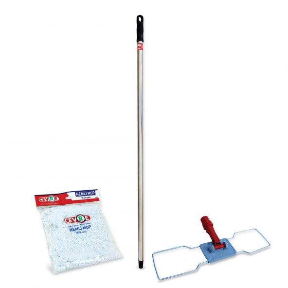 Temizlik Seti Nemli Mop  Moptel  Metal Sap 120 Cm