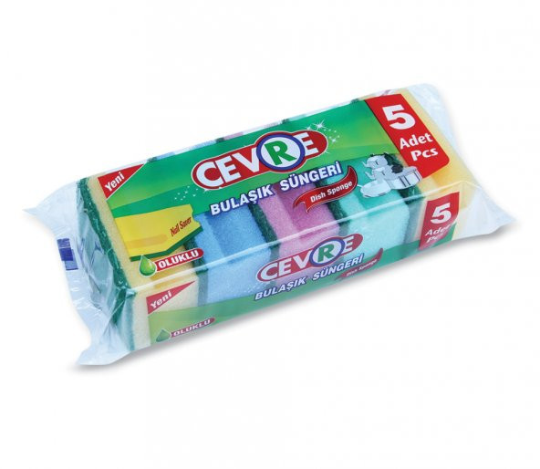 Oluklu Sünger Renkli 5li Ekonomik Paket - 1