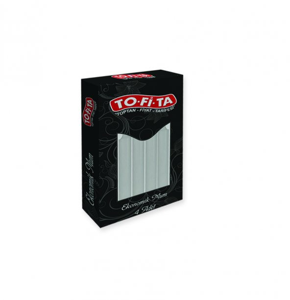 TO-Fİ-TA Beyaz Mum 4lü Ekonomik Paket - 1 Mum: 10 cm - 2