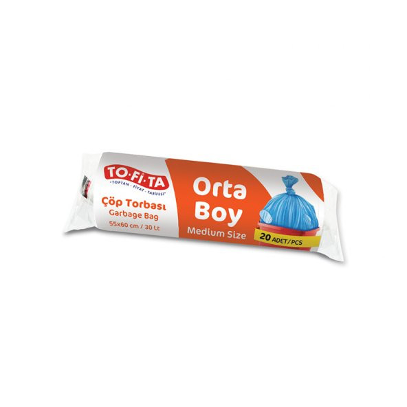 Orta Boy Çöp Torbası 20li 55 x 60 cm - 1
