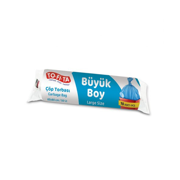 Büyük Boy Çöp Torbası 10lu 65 x 80 cm