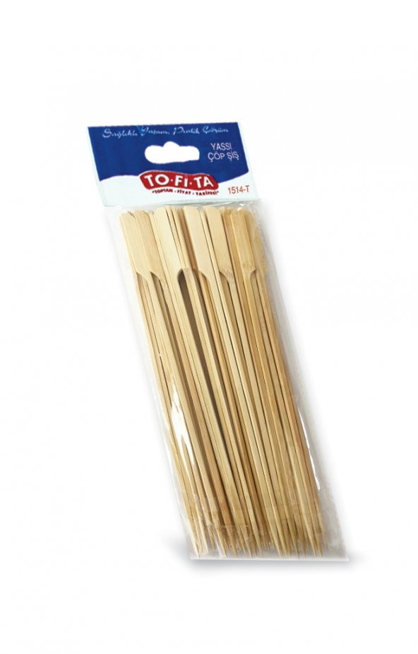 Yassı Çöp Şiş 25 cm 50li - 100 Bambu ürün görseli