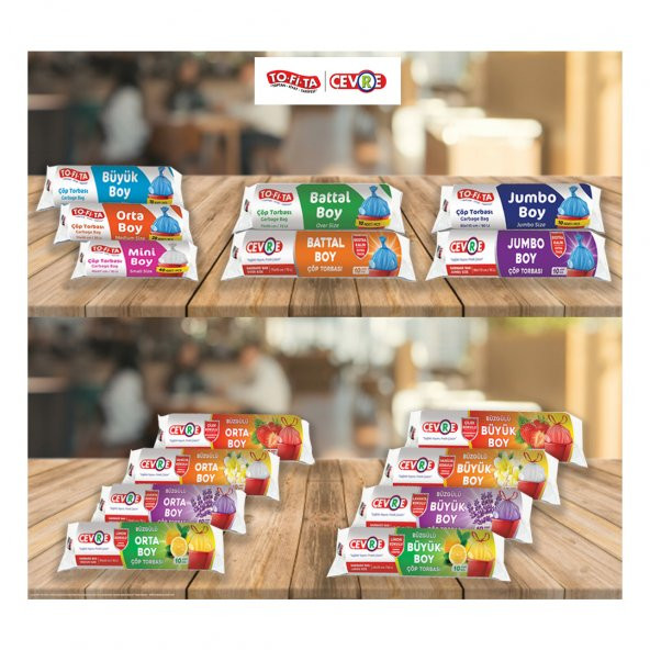 Büzgülü Çöp Torbası Lavanta Kokulu Orta Boy 10lu 55 x 60 CM - 2