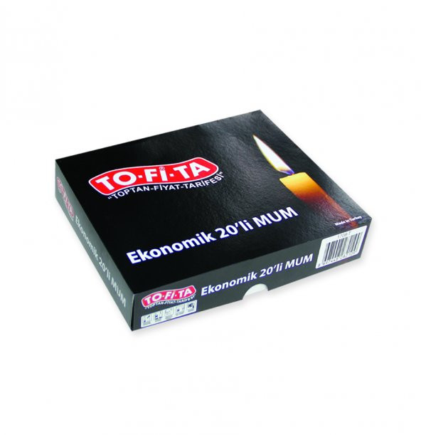 Beyaz Mum 20li Ekonomik Paket - 1 Mum:11 cm - 2