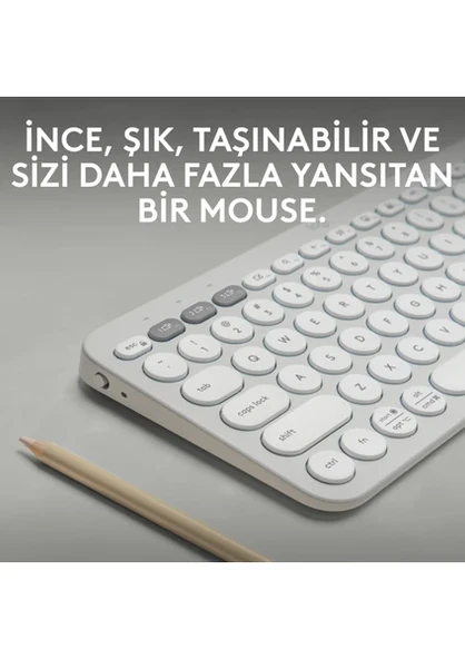 Logitech Pebble Keys 2 K380S 920-011860 Beyaz TKL Q Kablosuz Klavye - 2