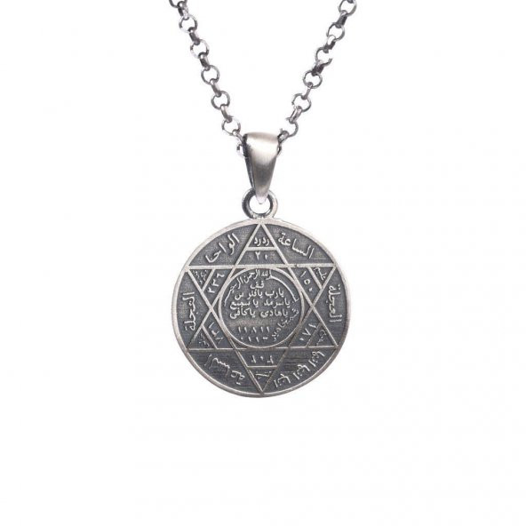 Mührü Süleyman 925 Ayar Gümüş Bayan Kolye - Resim 2