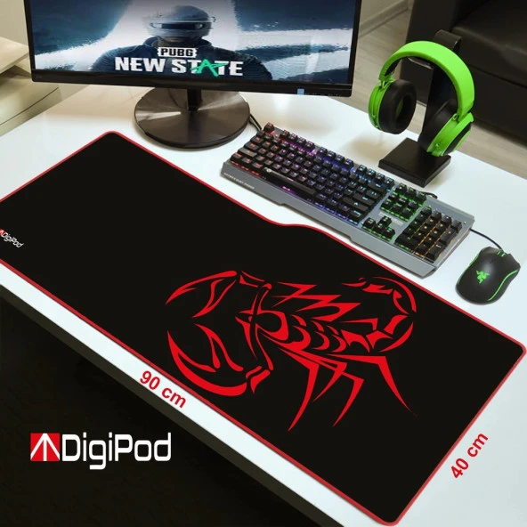 Gaming Mousepad Oyuncu Mousepad 90X40 Xxl Büyük Oyuncu Mousepad Kaymaz Taban 4mm - Resim 3