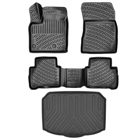 Rizline Fiat Fiorino Combi 2011  Plastik Zemin Model 3D Bagaj Havuzu+3d Havuzlu Paspas