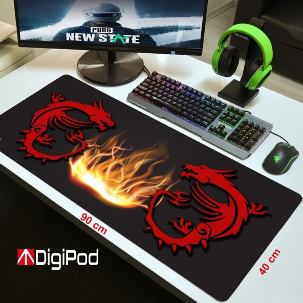 Gaming Mousepad Oyuncu Mousepad 90X40 Xxl Büyük Oyuncu Mousepad Kaymaz Taban 4mm - 3