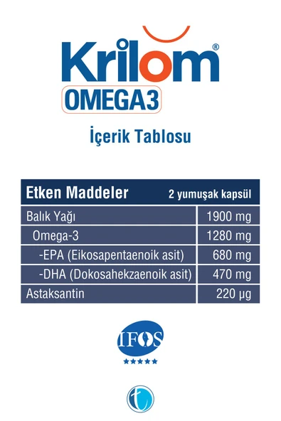Krilom Omega 3 50 Yumuşak Kapsül Balık Yağı - Resim 2