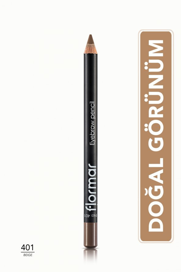 Flormar Özel Fırça Kapaklı Kaş Kalemi (Açık Kahverengi) - Eyebrow Pencil - 401 - 8690604109418 0717005 - 1