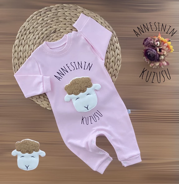 BabyMü Annesinin Kuzusu Kabartmalı Kız Tulum