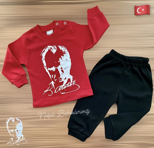 Nikuby Atatürk Desenli Penye Takım