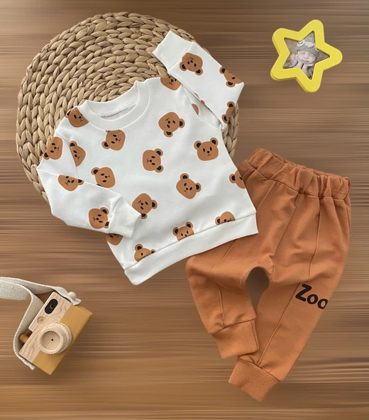 Zeo Kids Zoo Ayıcık Desenli Takım