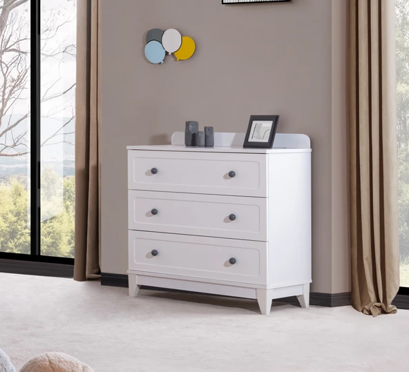 BERLİN MDF BEBEK ODASI TAKIMI - GRİ - 5