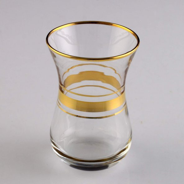 KristalGalerisi 6 Kişilik Paşabahçe Ajda Altın Yaldızlı Bardak Seti