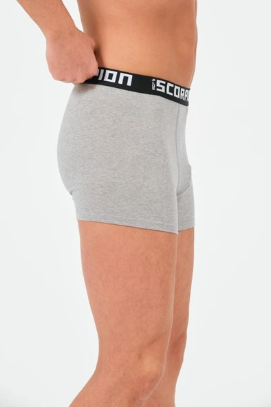 Erkekler İçin %95 Pamuk %5 Elastan Likralı 2 Farklı Renk Siyah-Gri Külot – 6’lı Özel Kutu - Resim 3