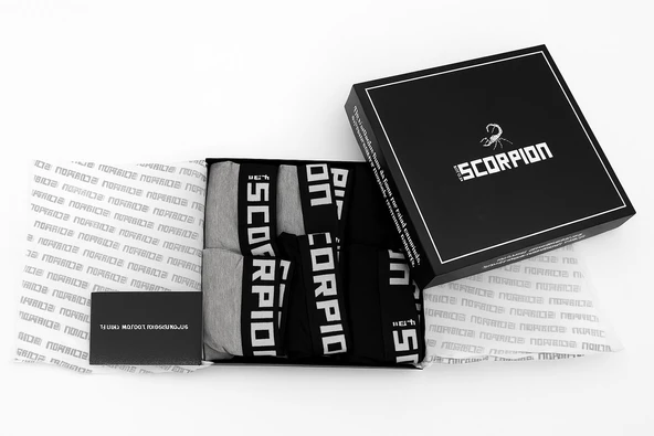 Erkekler İçin %95 Pamuk %5 Elastan Likralı 2 Farklı Renk Siyah-Gri Külot – 6’lı Özel Kutu - Resim 8