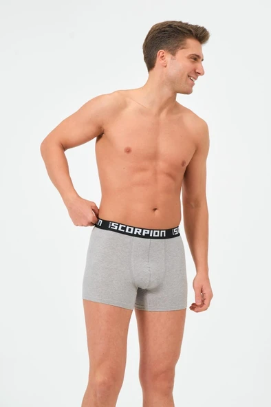 Erkekler İçin %95 Pamuk %5 Elastan Likralı 2 Farklı Renk Siyah-Gri Külot – 6’lı Özel Kutu - Resim 4