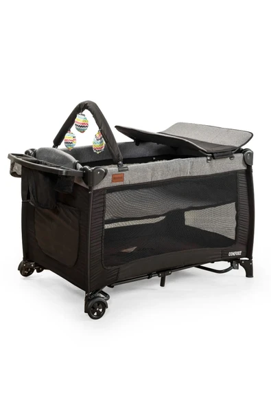 Mcn Comfier Park Yatak Sallanır Cibinlikli Oyun Parkı Beşik 70x110 Cm - 6