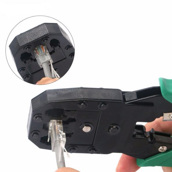 PrimeX PX-8045 RJ-45/RJ-12/RJ-11 Üçlü Jack Çakma Pense - 5
