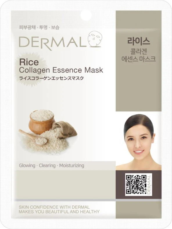 DERMAL Arındırıcı, Nemlendirici ve Ton Eşitleyici Pirinç Özlü Kollajen Maske 23 Gr - 2