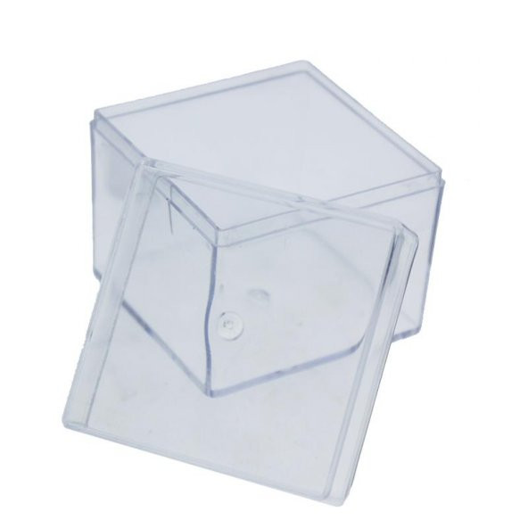10 Adet 5x5cm Kapaklı Mika Kutu - 3