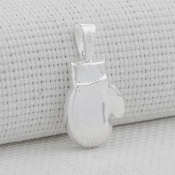 Boks Eldiveni Tasarımlı 925 Ayar Gümüş Kolye Ucu Büyük Boy ürün görseli