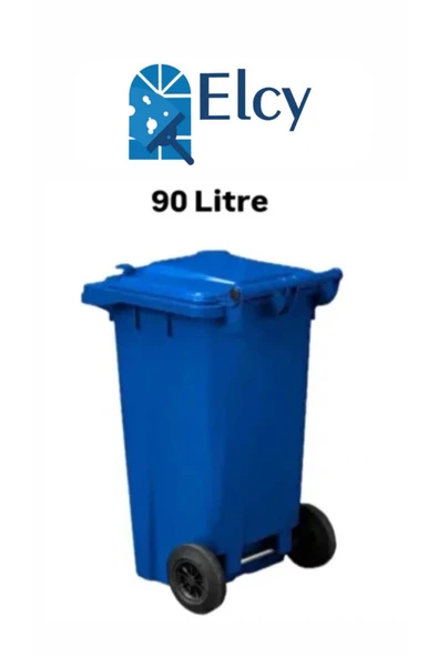 ELCY Tıbbi Atık Plastik Çöp Konteyneri Mavi 90LT Plastik Konteyner Isıya Karşı Dayanıklı A Kalite